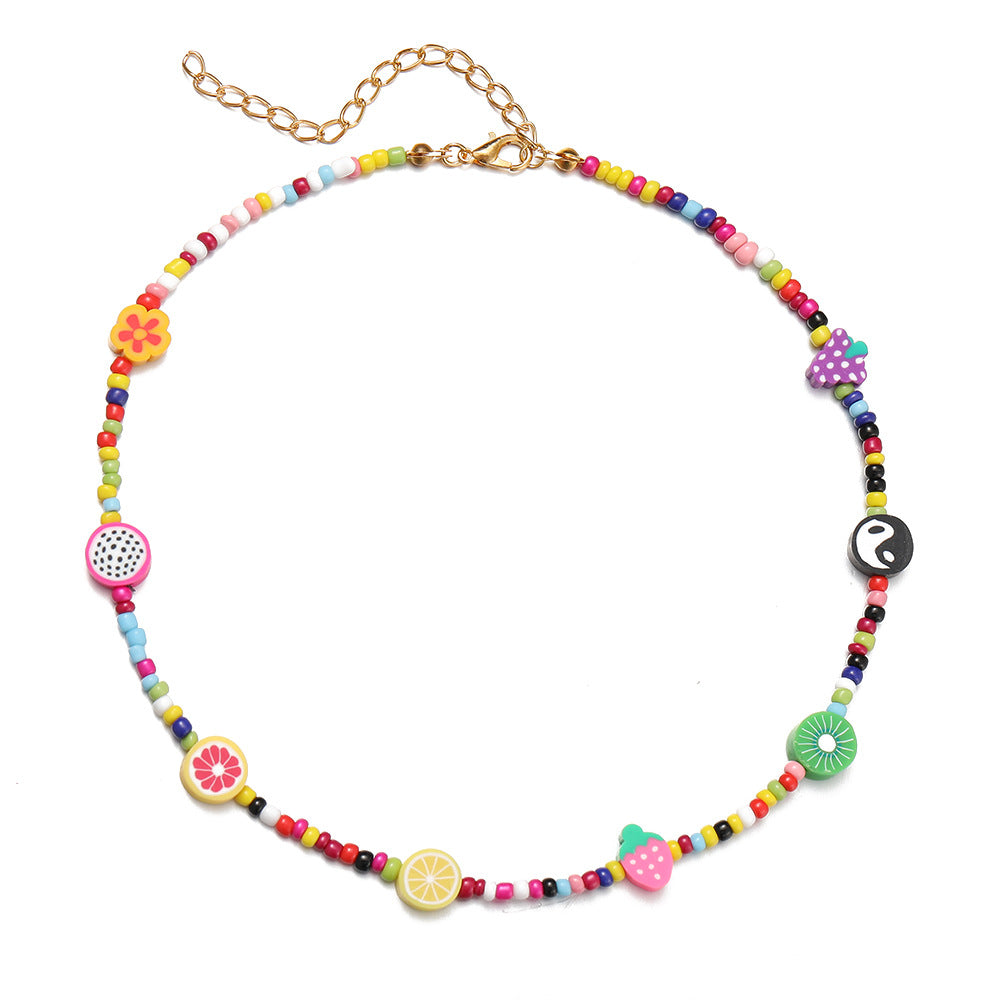 Colorful Bohemian ethnic style necklace