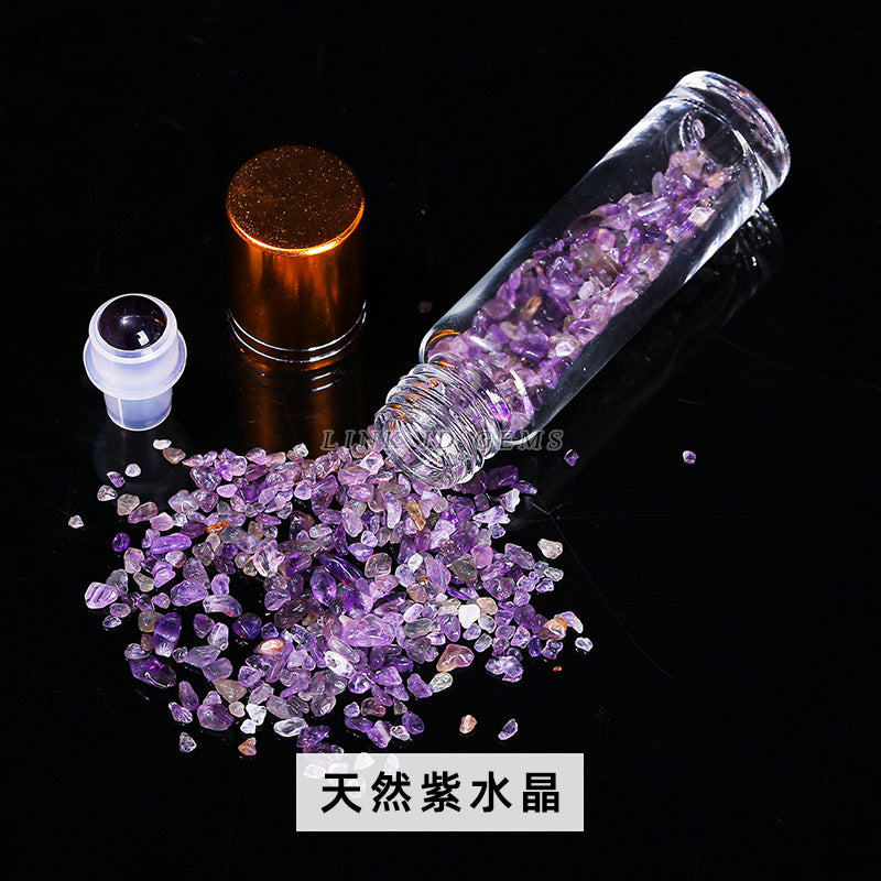 10Ml natural stone crystal ball gravel essential oil bottle