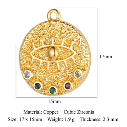 Copper zircon pendant butterfly cupid eyes bee accessories