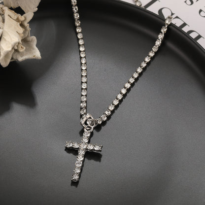 Cross necklace full of diamond pendant necklace