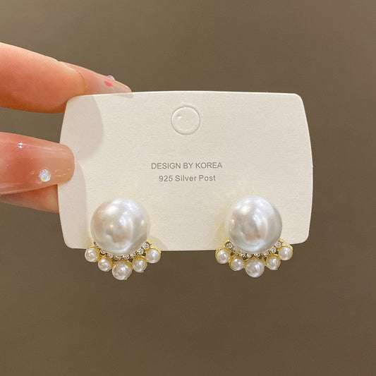 French Cat's Claw Pearl Earrings for Women