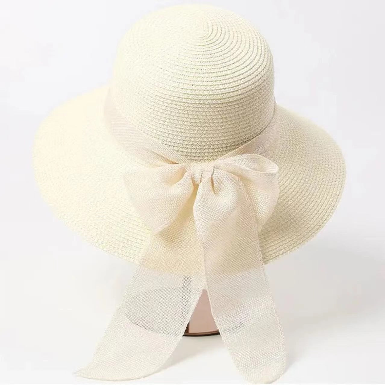 Sun Hat Women UV Face Protection Travel Versatile Beach Wide Brim Straw Fisherman