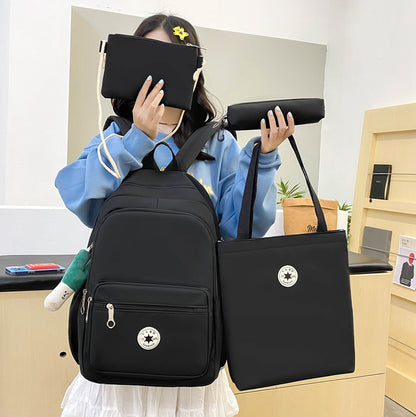 Artistic school bag weight-reducing backpack