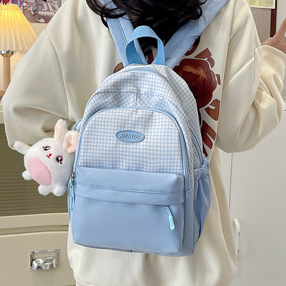 Splicing Backpack Large Capacity School Bag