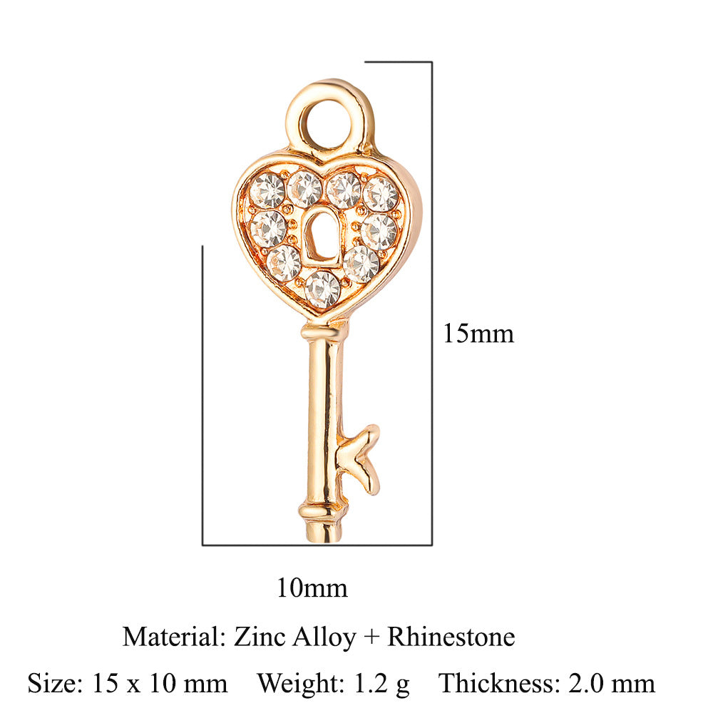 5pcs/pack Crown Maple Leaf Zinc Alloy Pendant