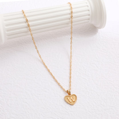 Hot selling heart letter necklace