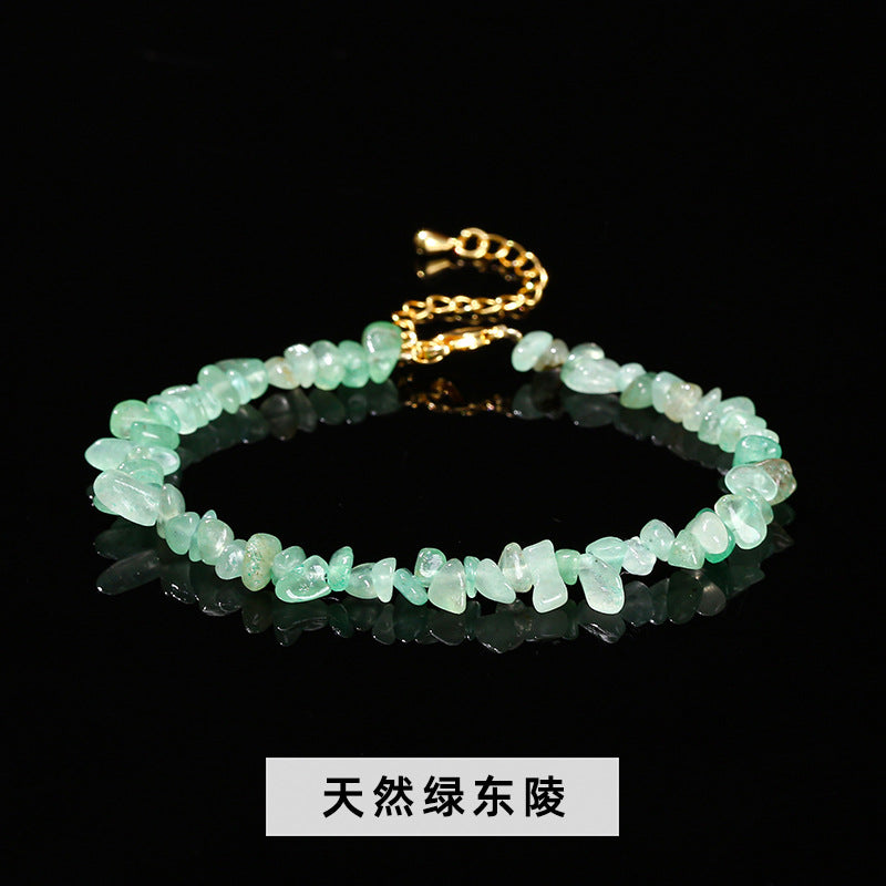 Natural powder crystal gravel bracelet