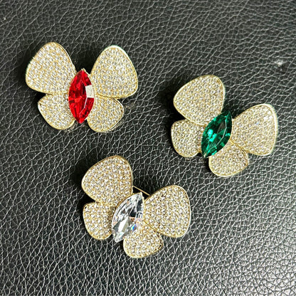 Butterfly full diamond brooch new