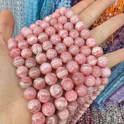 6-12mm5A Natural Argentine Rhodonite Loose Beads