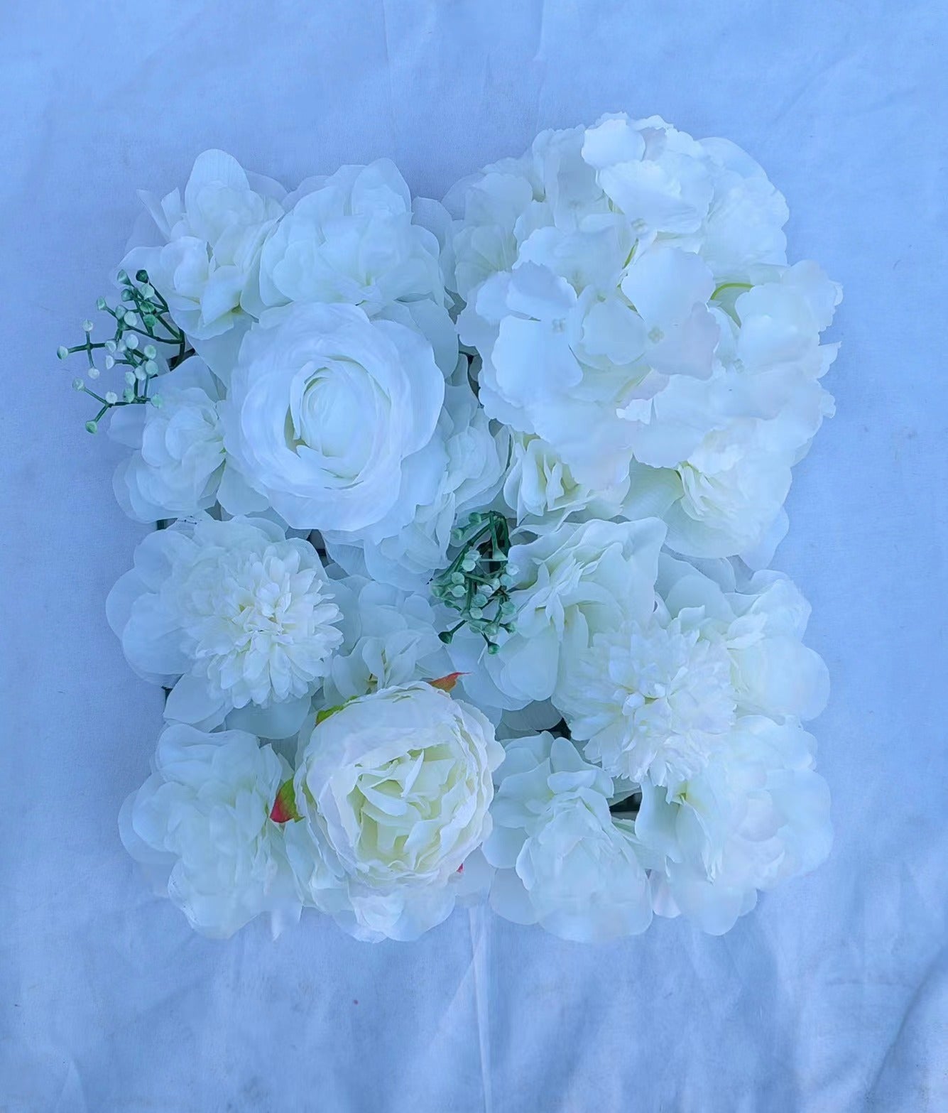 Artificial rose hydrangea wall