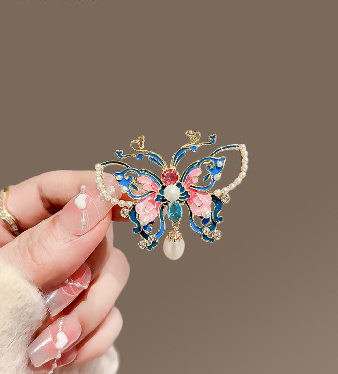 Premium Enamel Painted Butterfly Brooch