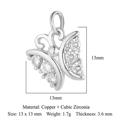 Copper zircon pendant butterfly dragonfly dolphin