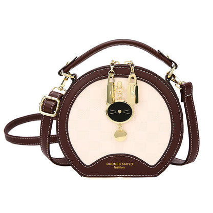 Temperament shoulder small round bag