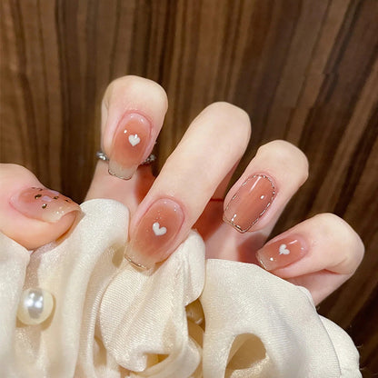 Wearable Gradient Heart Nails