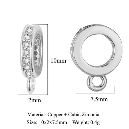 Copper zircon melon seed buckle pendant universal buckle