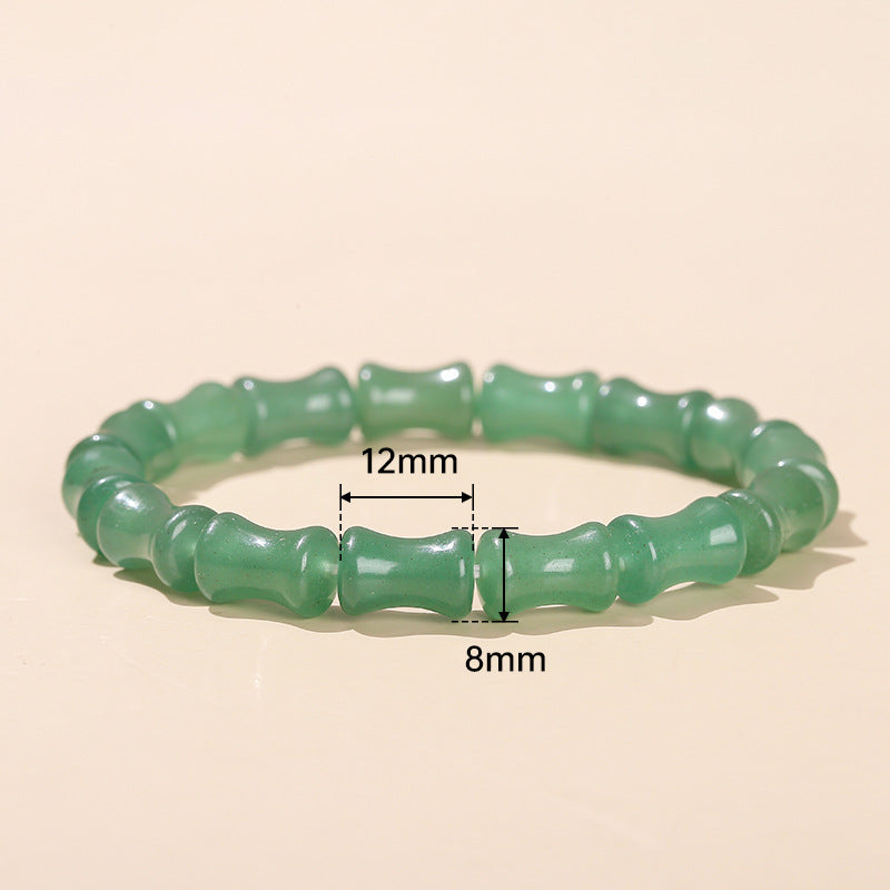 Pulsera de bambú Gaosheng de jade Dongling verde natural 