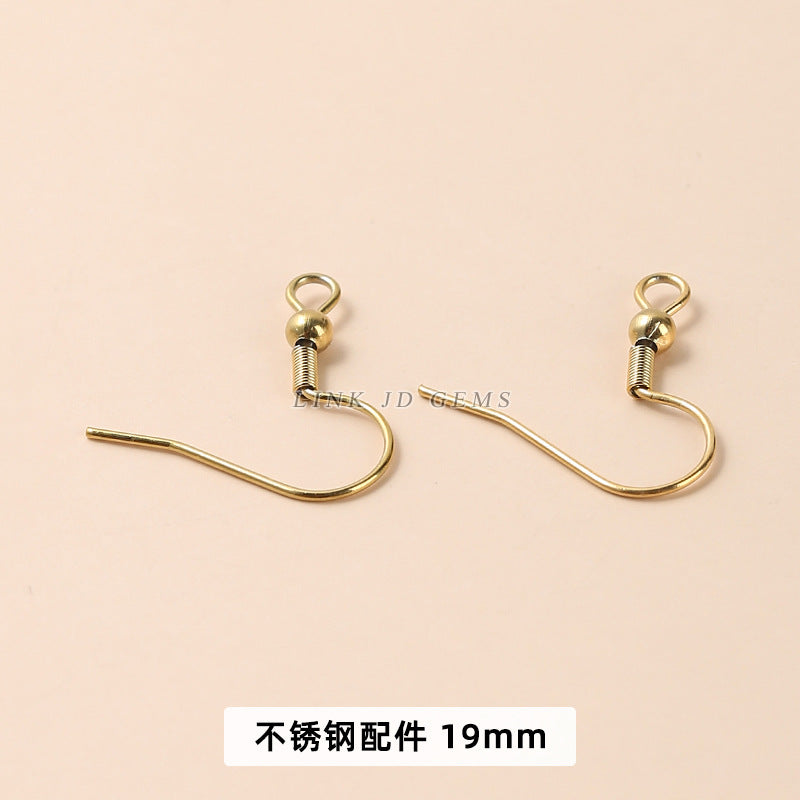 Stainless steel nine-character needle ear hook melon seeds and lobster buckle