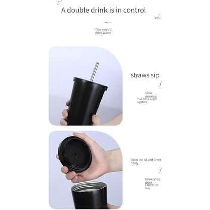 Thermos cup Shaking straw cup