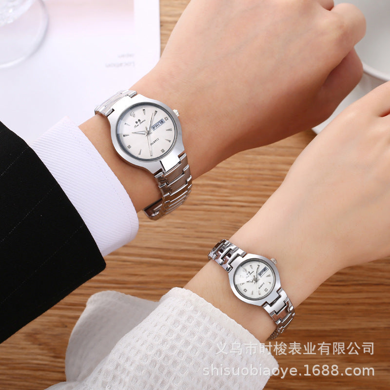 Quartz Calendar Watch Unisex Trendy Couple