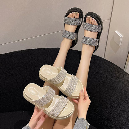 Hot-selling fashion rhinestone slippers