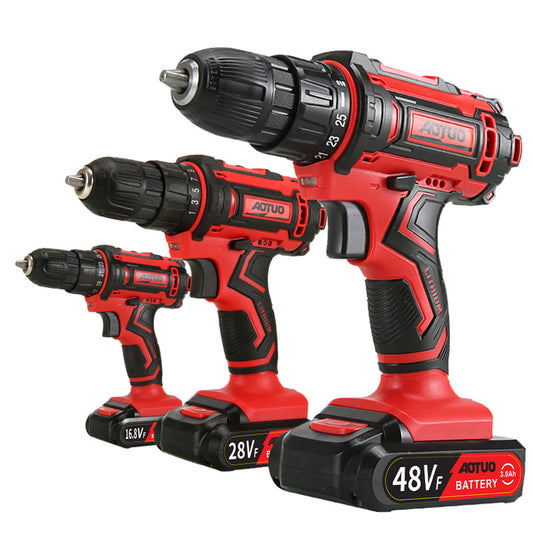 Flat Lithium Drill Cordless Tools Home Impact Drill