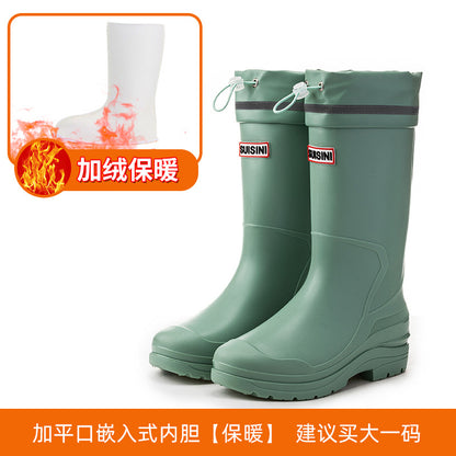 Tall tube waterproof rain shoes thick sole