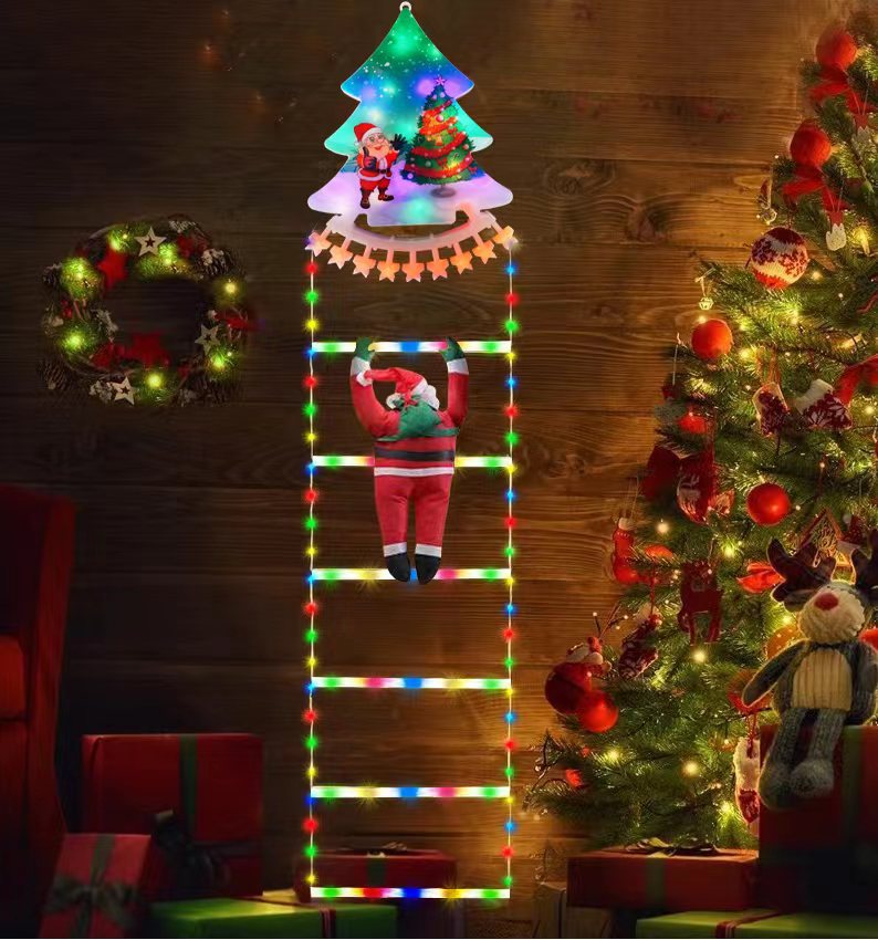 Santa Claus Ladder Light