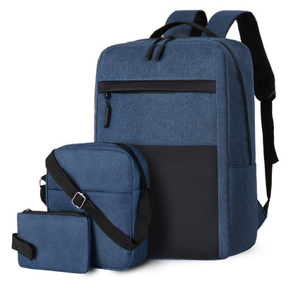 Computer backpack three-piece casual