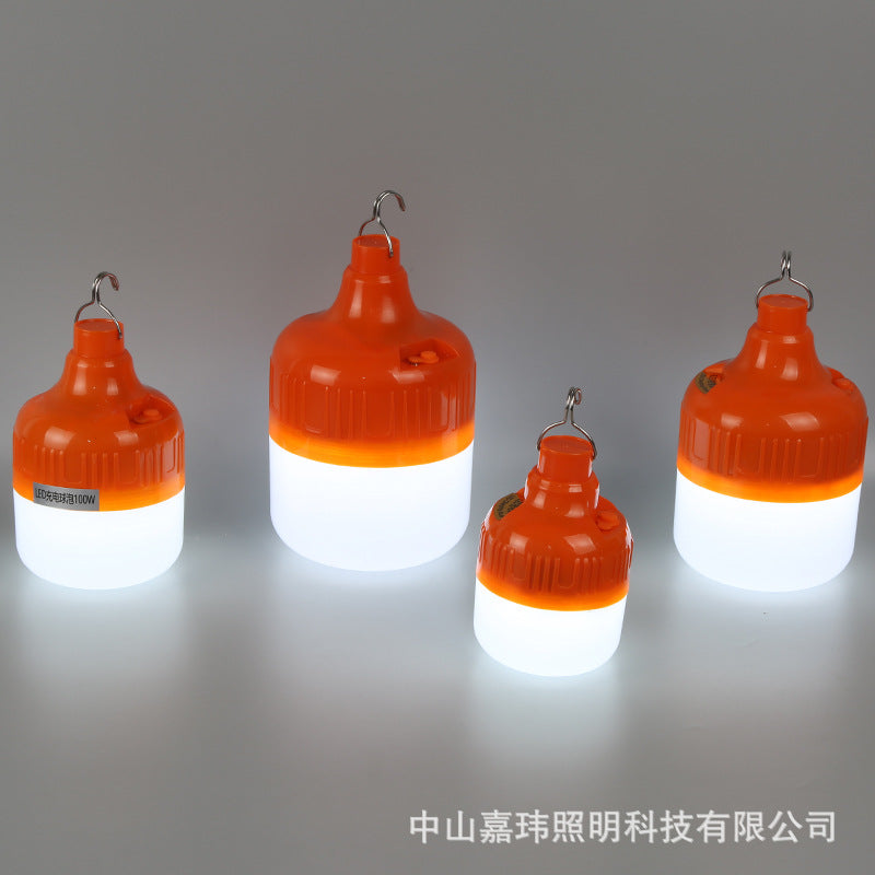 Rechargeable night market stall light bulb