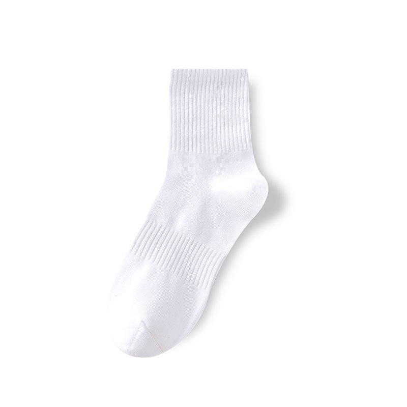 Cotton Anti-Odor Double-Stitch Men's Mid-Calf Socks