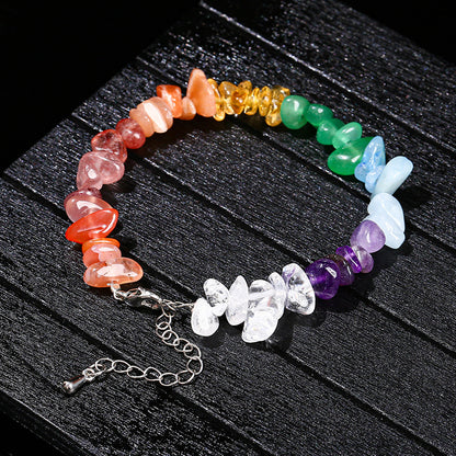 Natural colorful gravel crystal bracelet