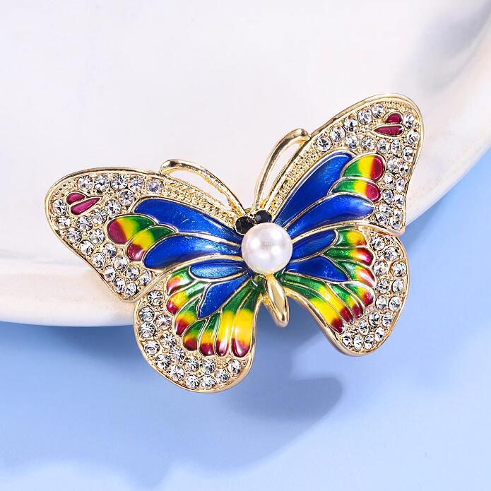 Drip Butterfly Brooch Alloy