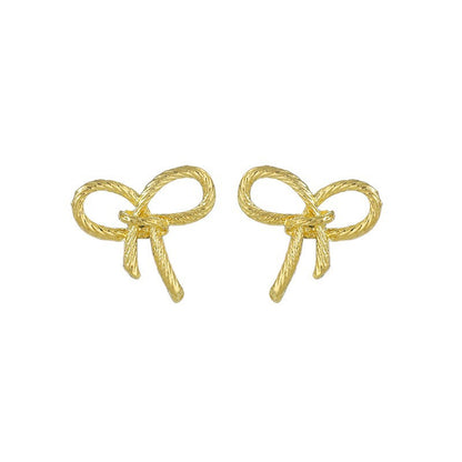 Bow earrings metal