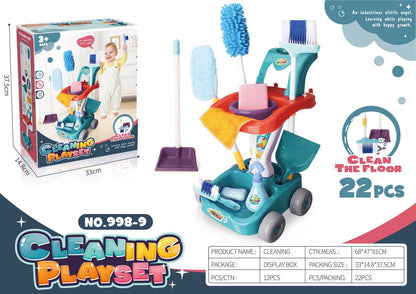 Children's Pretend Play Cleaning Toy Set for Girls: Simulated Vacuum Cleaner, Baby Tool Kit for Cleaning and Sweeping