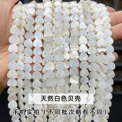 Color plane love-shaped freshwater shell beads loose beads