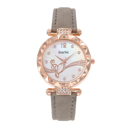 Cross-Border Heart Dial Women's Quartz Watch