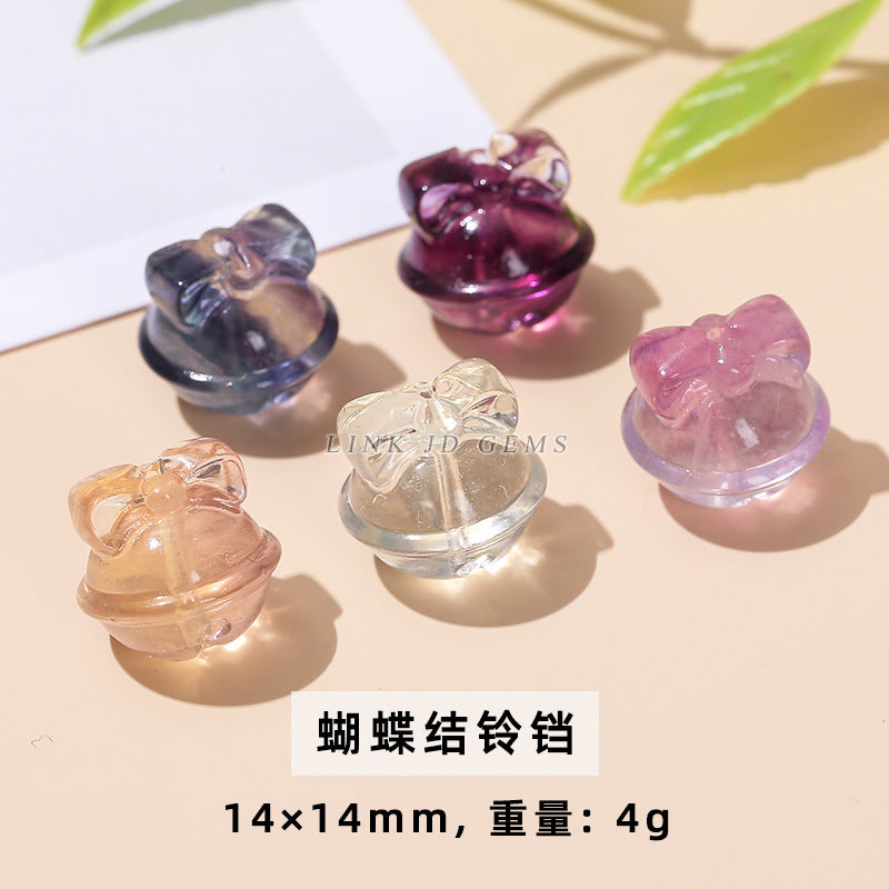 Natural color fluorite small carving