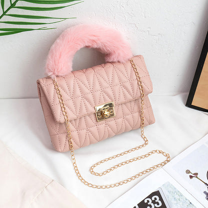 Plush portable square bag