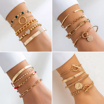 Hip hop geometric love fashion bracelet