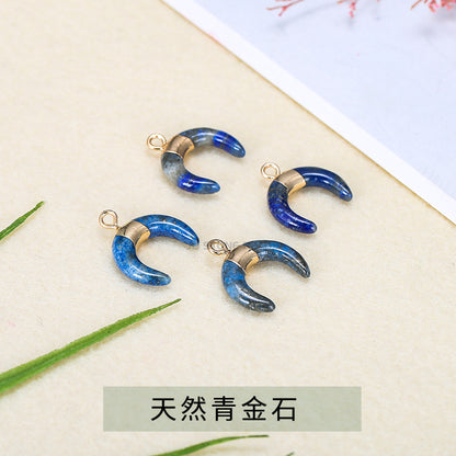 Stone crescent pendant fashion