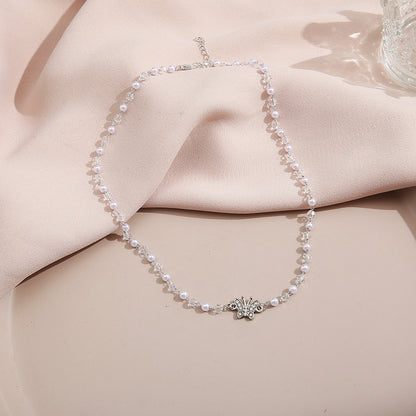 Rhinestone Butterfly Clavicle Necklace