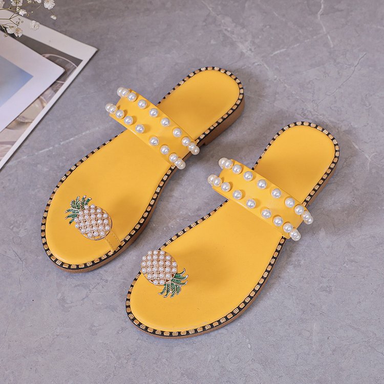 Pineapple pearl slippers