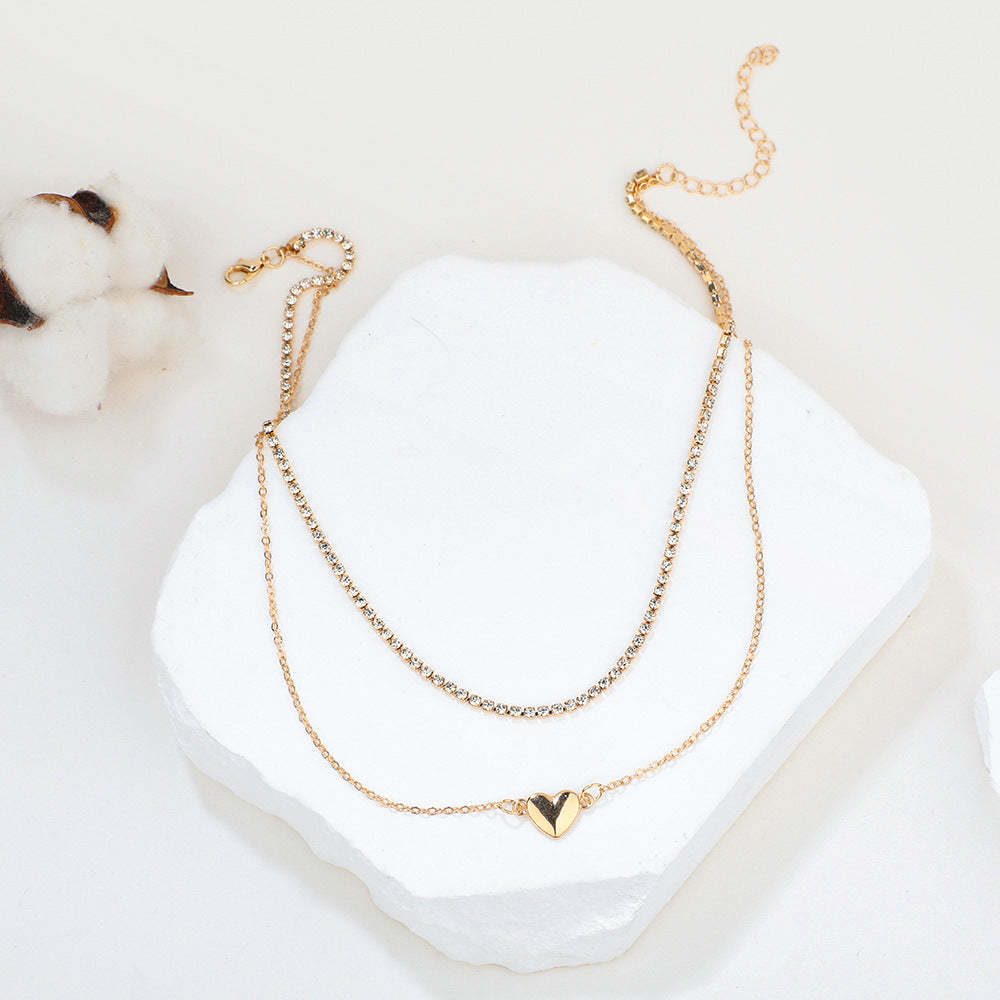 women's double layer necklace