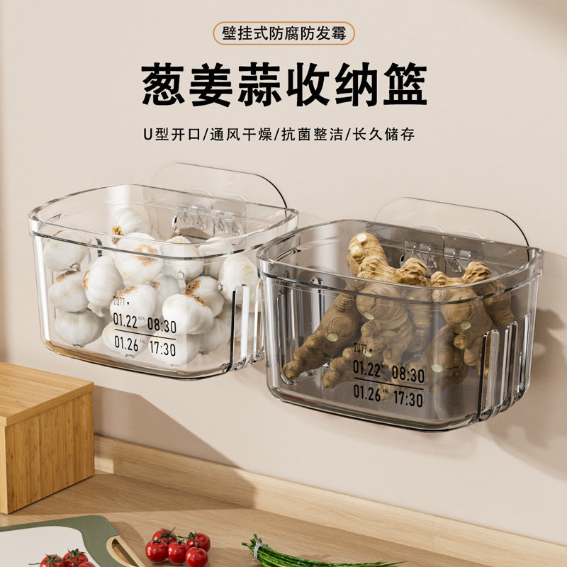 Kitchen Fridge Wall-Mount Storage Basket