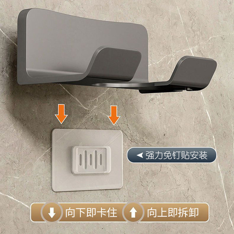 Hair Dryer Holder, No-Drill Wall Mount for Bathroom