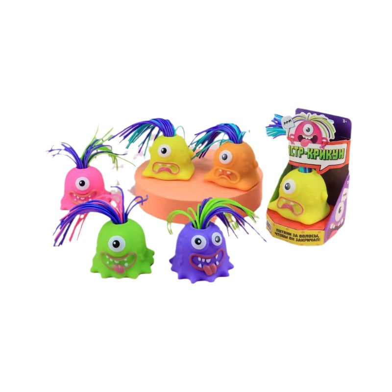 Pulling Hair Screaming Little Monster Stress Relief Novelty Toy for Kids