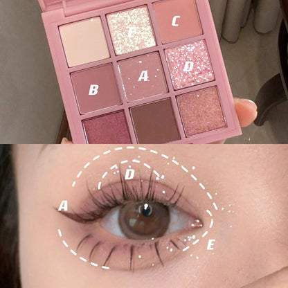 9-Color Rose Eyeshadow Palette