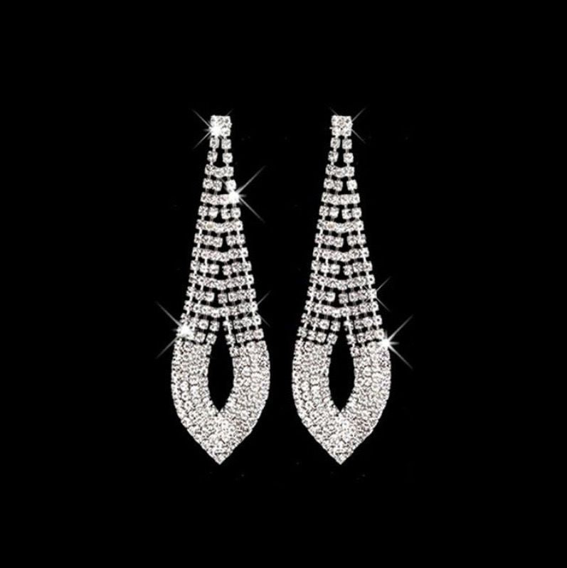 Pearl fringed earrings, hypoallergenic earrings