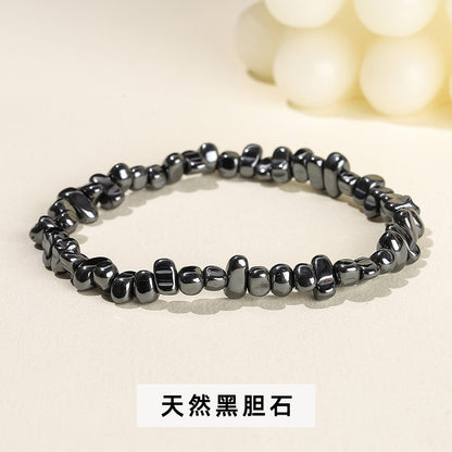 Crystal gravel bracelet, stylish and simple single circle.