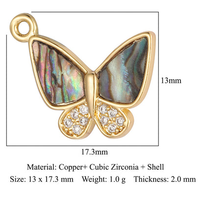 Copper zircon pendant butterfly cupid eyes bee accessories